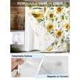 thumbnail image 3 of No Hook Cloth Fabric Shower Curtain with Snap in Liner, Sunflower Waterproof Shower Curtains Set with See Through Top Window, Farmhouse Flowers Summer Botanical Bath Curtains Shower 72"x72", 3 of 6