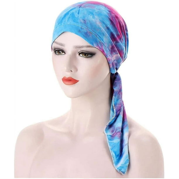 Paquete de 3 pañuelos para la cabeza para quimioterapia para mujer, gorros suaves preatados para el cáncer, bufandas, gorros, turbante Hs