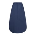 thumbnail image 5 of LWavelet Women Balloon Maxi Skirt Elastic High Waist With Pockets Casual Summer Long Skirt Dark Blue 2XL, 5 of 8