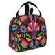 thumbnail image 2 of Disketp Colorful Floral Embroidery Mexican Bolsa Térmica para Almuerzo para Hombre y Mujer, Ideal para Trabajo, Senderismo y Picnic, 2 of 8