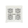 thumbnail image 4 of Durable Antique Accent Cabinet with Carved Doors - Decorative and Functional for Hallways, 4 of 7