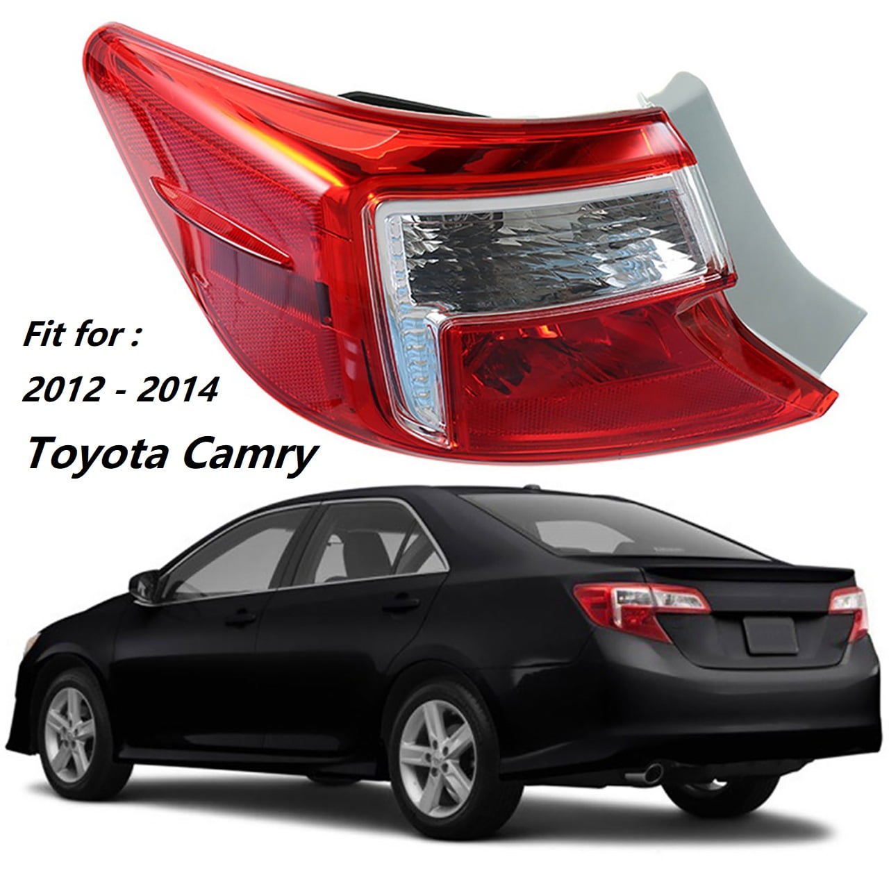 Rear Tail Light Lamp Housing Assembly 8156006470 TO2804114 Fit for 2012 2013 2014 Toyota Camry, Rear Left (Driver Side)