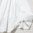 thumbnail image 5 of ASEIDFNSA Girls Ruffle Sleeve Boho Dress with Tiered Hem Soft Fabric and A Line Skirt (White,10-11 Years), 5 of 5