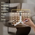 thumbnail image 5 of Tablero de Dibujo Luminoso LED de Acrílico, Juguete, Tablero de Notas LED para Niños, Regalo para Rascar, Tablero de Mensajes con Letras Borrables Ajustables, 5 of 5