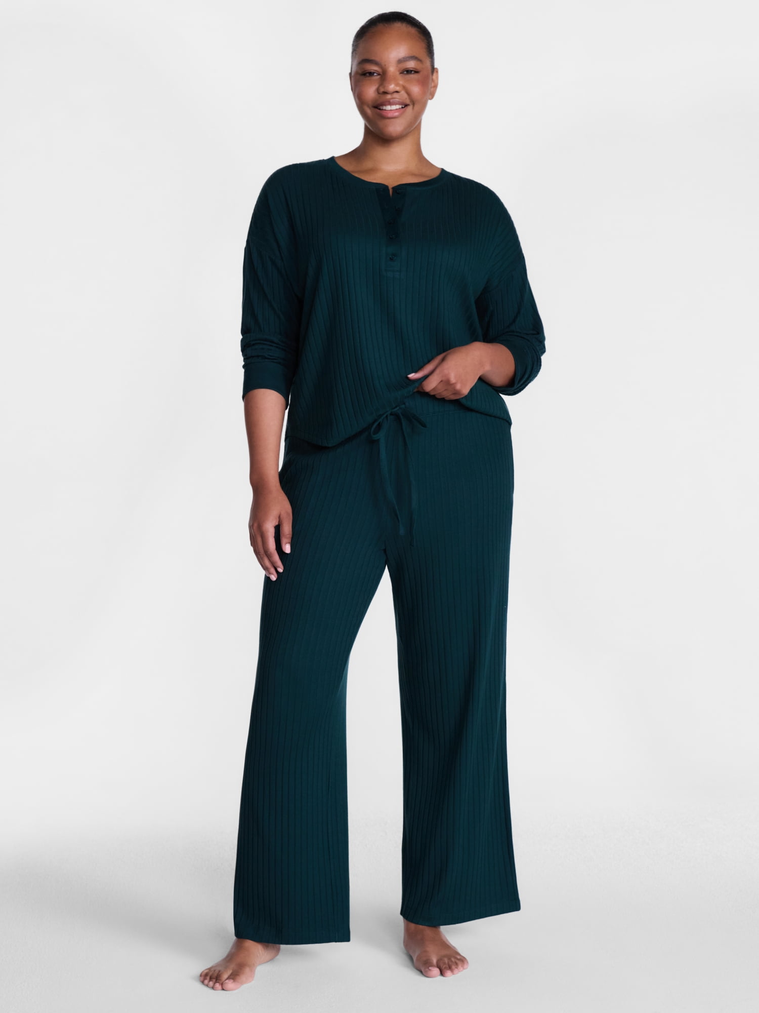 Joyspun Women's Cozy Lounge Collection Hacci Knit Sleep Pants, Sizes XS-3X