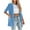 Sky Blue, variant on HAPIMO Women's Blazer Coat Open Front Cardigans Fall Long Sleeve Outwear Pockets Casual Wedding Party Workout Fashion Winter Loose Elegant Velvet Jackets Black L
