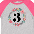 thumbnail image 4 of Inktastic 3rd Birthday Floral Wreath 3 Year Old Girl Girls Toddler T-Shirt, 4 of 5