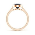 thumbnail image 2 of ANGARA Natural Bezel-Set Round 1.6 ct Blue Sapphire Solitaire Ring in 14K Rose Gold for Women (Size-7mm) | September Birthstone, Anniversary, Jewelry Gift for Women | Natural Blue Sapphire Ring, 2 of 8