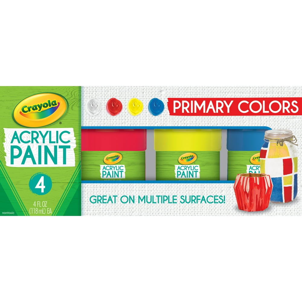 Crayola Acrylic Paint Set 4.25oz 4/PkgPrimary