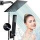 thumbnail image 1 of Regaderas para Baño, 8" Cabeza de Ducha de Lluvia Alta Presion, Ducha de Mano de 2 Modos Rociado con Soporte, Antifugas, Manguera de 1.5 m(Plata), Regaderas y Baño, 1 of 7