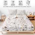 thumbnail image 5 of Twin Sze Fitted Sheet Set - Flowers Birds 2 Piece Bedding Sets 16" Deep Pocket Fitted Sheet with 1 Pillowcase, Farmhouse Botanical Floral Branches Plants Brushed Microfiber Hotel Luxury Bed Sheets, 5 of 9