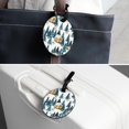 thumbnail image 7 of 2Pcs Leather Round Christmas Cruise Luggage Tag with Privacy Cover and Name ID Tag - Suitable for Travel Handbags Backpacks School Bags Luggage Tags, 7 of 7