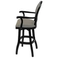 thumbnail image 4 of Home Square 30" Swivel Solid Wood Bar Stool in Beige Leatherette - Set of 3, 4 of 4