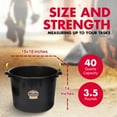 thumbnail image 3 of Little Giant 40 Quart Durable Plastic Utility Muck Tub with Handles, Black, 3 of 10