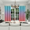 thumbnail image 4 of Lfeey Purple Floral Blackout Curtains for Living Room, Thermal Insulated Grommet Curtains, Purple, 52x63 inches, Set of 2, 4 of 6