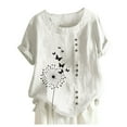 thumbnail image 1 of T-shirt à Col Rond à Manches Courtes et Manches Courtes pour Femme, 1 of 3