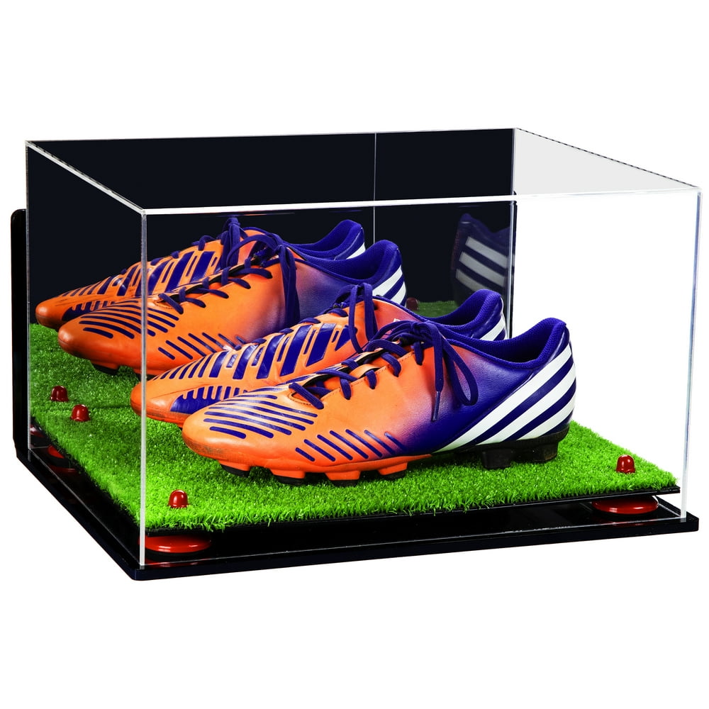 Deluxe Acrylic Large Shoe Pair Display Case for Basketball Shoes Soccer Cleats Football Cleats 