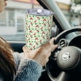 thumbnail image 6 of Rateoe Flower With Ladybug Printed Car Guy Gifts for Men Women Tumbler - 20oz/590ml Double Wall Vacuum Insulated Stainless Steel Travel Tumbler Cups with Lid & Straw-Without Straw, 6 of 8