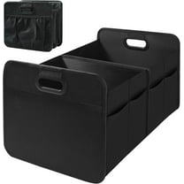 Car Trunk Organizer,50L Large Capacity Car Trunk Storage Organizer with Collapsible for Any Cars and SUV,Black