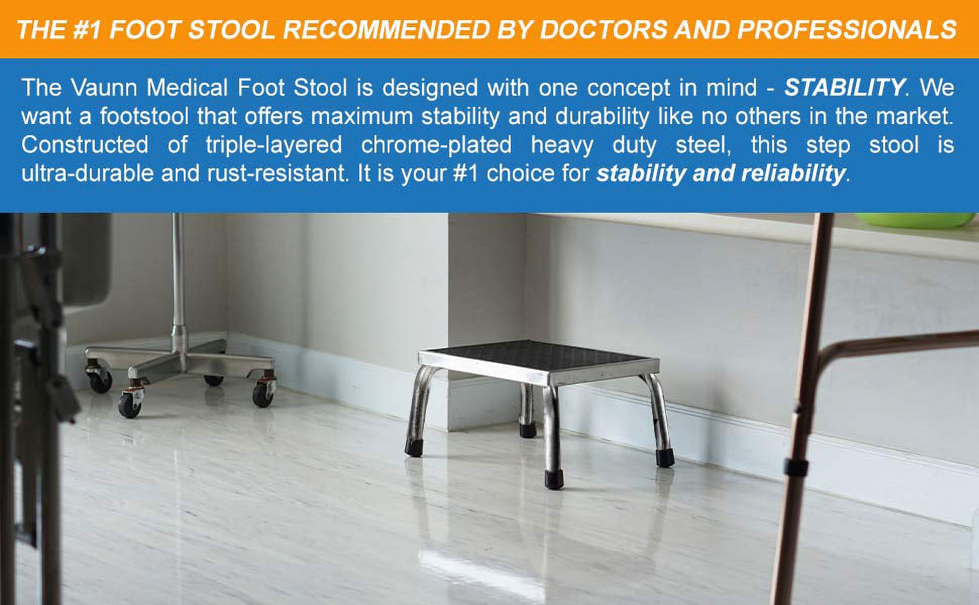 Vaunn Medical Foot Step Stool, 350 lb Capacity photo 2