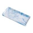 thumbnail image 3 of Bandeja de servicio con textura de mármol, bandeja de almacenamiento para baño, cocina, encimera y comedor. Azul Pequeño, 3 of 9