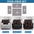 thumbnail image 6 of Xixirimido Crow Roses Skull Halloween Pattern Recliner Slipcovers 4 Pieces Stretch Lazyboy Recliner Chair Cover Non Slip Recliner Couch Covers with Storage Pockets Furniture Protector, 6 of 8