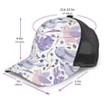 thumbnail image 2 of Lsque Lavender Flowers Printed Trucker Hat - Baseball Cap for Men Women - Breathable Mesh Side, Adjustable Fit - for Casual Wear, 2 of 7