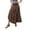 Brown, variant on Maxi Boho Skirt for Women Long Hippie Bohemian Elastic Waist Gypsy Skirt