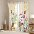 thumbnail image 3 of Feelyou Cute White Bunnies Blackout Curtains Set of 2 (52x84 Each) for Teen, Kawaii Easter Egg Window Curtains, Happy Spring Festival Curtains and Drapes, Blackout Curtains Room Decor, 3 of 6
