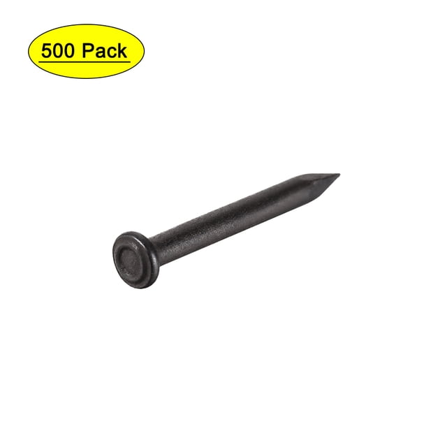 Uxcell Clavo de cemento para pared de 20mm de acero al carbono electrochapado negro 500 paquetes