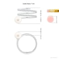 thumbnail image 5 of ANGARA Freshwater Cultured Pearl Spiral Wrap Ring in 14K White Gold for Women | June Birthstone, Birthday, Anniversary, Jewelry Gift for Women | Pearl Ring, 5 of 9
