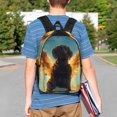 thumbnail image 4 of Goofa Golden Cloud Winged Dog Pattern Lightweight Student Backpack for School, Water-Resistant, Adjustable Straps, Fits 15" Laptop, Multiple Pockets for Books, Accessories, 4 of 6
