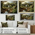 thumbnail image 4 of Designart "Old Bridge Countryside painting I" Countryside Floater Framed Wall Art Living Room, 4 of 7