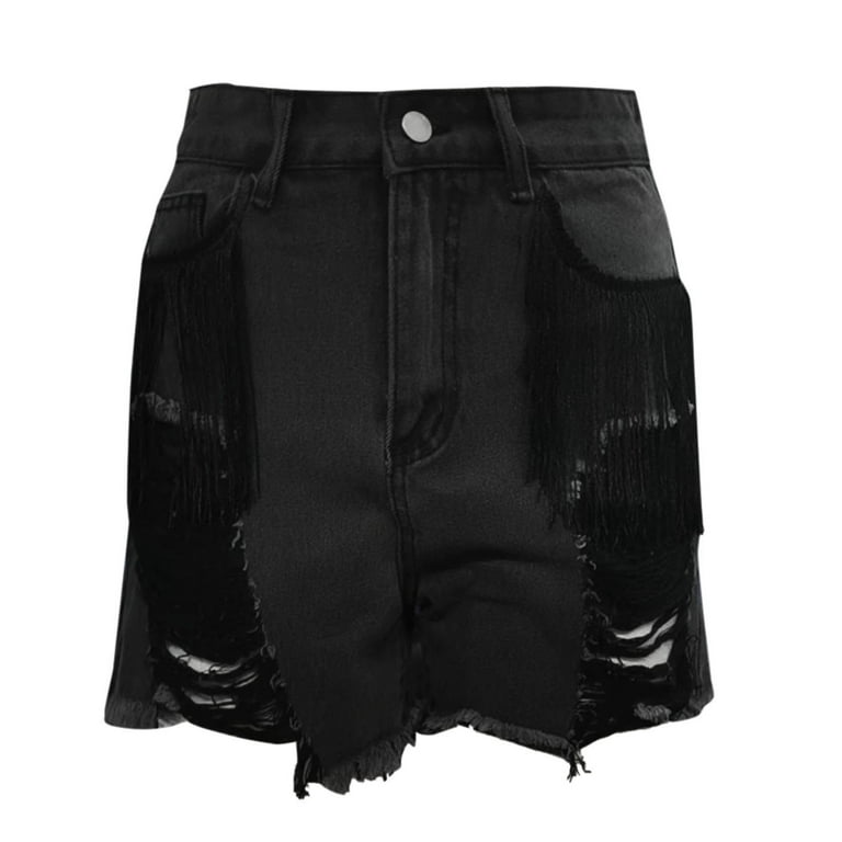 Women's Jorts Baggy Jean Shorts Casual High Waist Straight Leg