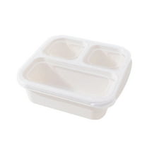 hulanddfd Bento Box, Snack Containers with 3 Compartments, Food Storage Containers With Lids for Meal for Work and Travel Beige