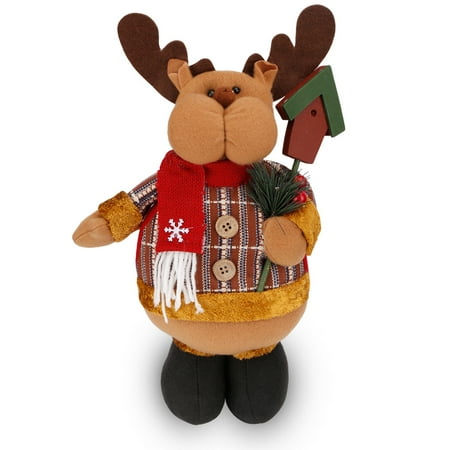 Christmas Ornament Sale Clearance Stretchable Christmas Standing Figurine Toy Xmas Home Indoor Table Ornament Decorations (Christmas Reindeer) Warehouse clearance ()
