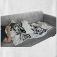 thumbnail image 6 of Motorcycle Soft Flannel Fleece Throw Blanket, Cartoon Motorbike Speed Race Sport Hobby Lifestyle on the Roads Print, Cozy Plush for Indoor and Outdoor Use, 60" x 80", Orange Black, by Ambesonne, 6 of 6