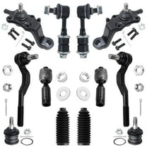 Detroit Axle - 12pc Front Suspension Kit for 1995-2000 Toyota Tacoma 1996 1997 1998 1999, 4 Upper and Lower Ball Joints, 4 Inner Outer Tie Rods, 2 Sway Bars, 2 Boots, Replacement