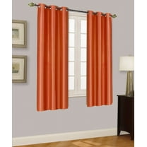 VELVET ORANGE BLACKOUT ENERGY EFFICIENT THERMAL PANEL WINDOW GROMMET DRAPE LIGHT FILTERING SIZE 35" WIDE X 63" LENGTH EACH PANEL