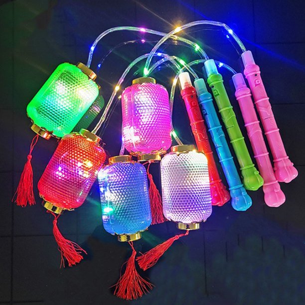 Gwong Juguete Luminoso de mano colorido proyección cilíndrica LED Linterna juguete con asa Gwong 30008523