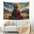 thumbnail image 3 of Easygdp Meditating Golden Retriever Tapestry Wall Hanging, Wall Tapestries for Bedroom Aesthetic Living Room Office Decor 60x40in, 3 of 8