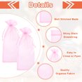 thumbnail image 3 of Uxcell Organza Wine Bags, Gift Wrap Bags Sheer Mesh Wine Bottle Bag Drawstring Pouches for Party Favors Pink, 3 of 7