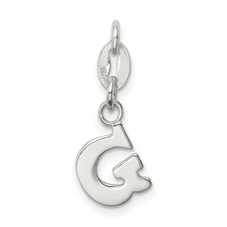 Diamond2Deal 925 Sterling Silver Letter G Initial Charm Pendant for Women