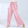 thumbnail image 3 of REALiKUN Women's Casual Solid Color Wide Leg Pant High Waist Drawstring Loose Comfy Lounge Long Trouser, 3 of 6