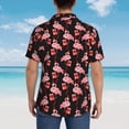 thumbnail image 3 of Lsque New Year Flamingo pattern Hawaiian Shirt for Men, Unisex Summer Beach Casual Short Sleeve Button Down Shirts-Medium, 3 of 9
