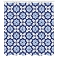 thumbnail image 3 of Ambesonne Blue Shower Curtain, Portuguese Azulejo Pattern, 69"Wx84"L, Pale Blue and Dark Blue, 3 of 3