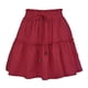 thumbnail image 5 of Gibobby faldas para niña corta de moda para mujer Falda sólida elástica de cintura alta(Vino, M), 5 of 5