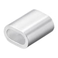 thumbnail image 4 of M2 Aluminum Oval Sleeve 2.2mm(3/32") Steel Wire Rope Ferrule 100 Pcs, 4 of 5