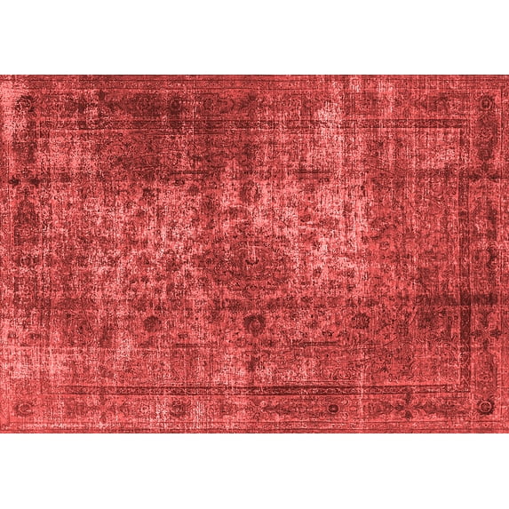 Ahgly Company Indoor Rectangle Oriental Red Industrial Area Rugs, 5' x 8'