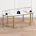 thumbnail image 3 of Mesa de Centro FurnitureR Vidrio Templado Negro Minimalismo L80 * W80 * H42cm, 3 of 6